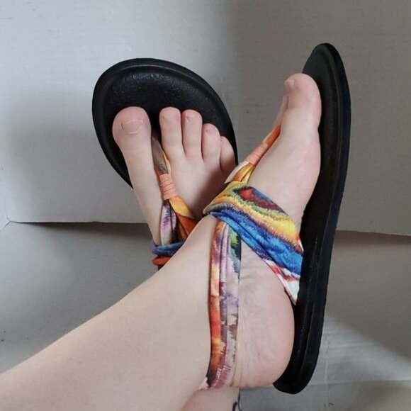 Sanuk Sandals Shoes Yoga Mat Sling 2 Fabric Tie Dye Women's WOMAN'S Size 6 - Picture 16 of 16
